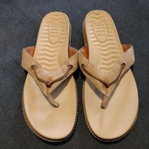 Sperry Leather Plushwave Flip Flops Sandals